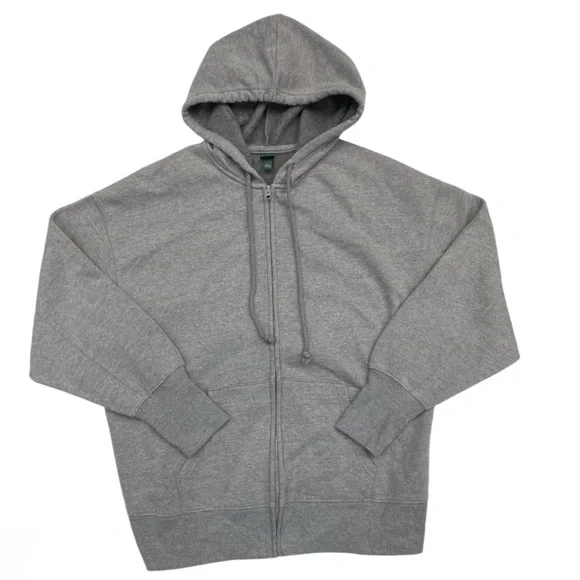 Long Sleeve Grey Full Zip Hoodie - Picture 2 of 11